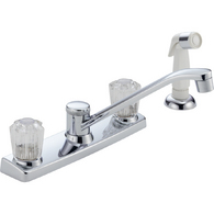 Delta Chrome Kitchen Faucet W Side Spray