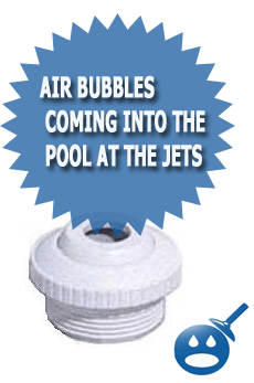 Air Bubbles Coming Into The Pool At The Jets