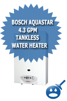 Bosch AquaStar 4.3 GPM Natural Gas Tankless Water Heater
